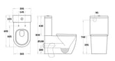 Black Wall Faced Toilet Suite